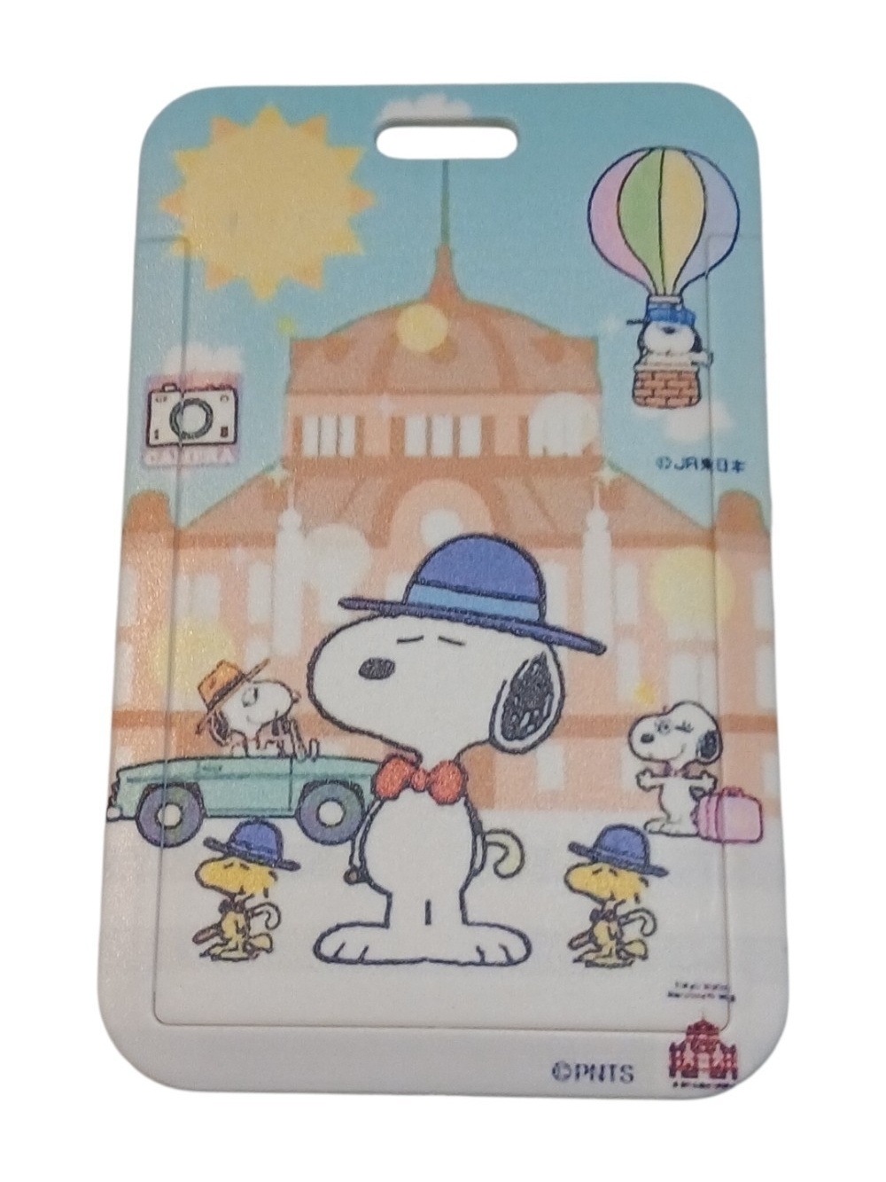 Peanuts -Snoopy White Lanyard and Cartoon ID Card Holder, Snoopy/Fancy Hat & Tie